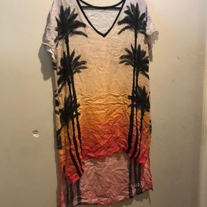 Swim Cover up. Palm Tree Motif.